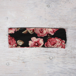 
                
                    Charger l&amp;#39;image dans la galerie, Bandeau fleurs teintées roses fond noir
                
            